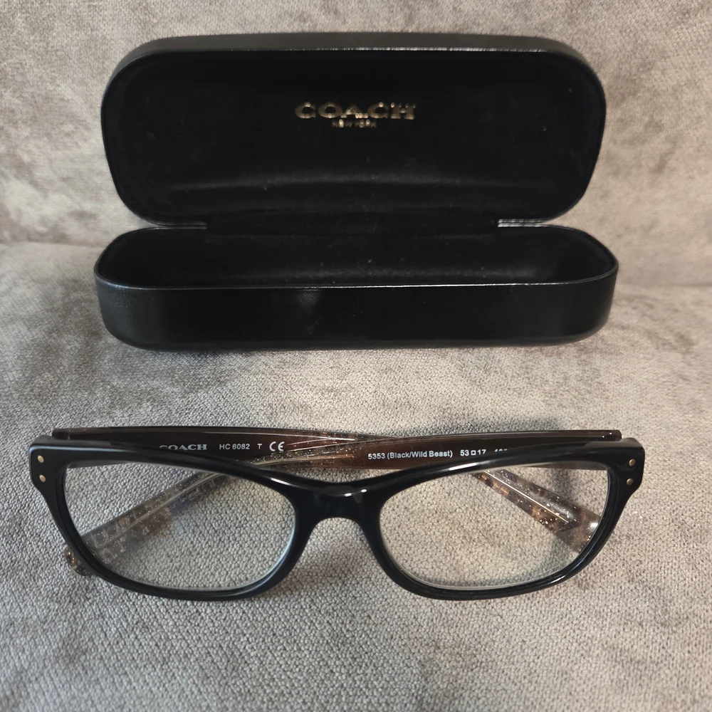 Coach HC6082 5353 Black/Wild Beast Women's Eyeglasses 53-17-135